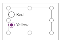 Contrôle Groupe de cases d’options Contrôle Groupe de cases d’option.