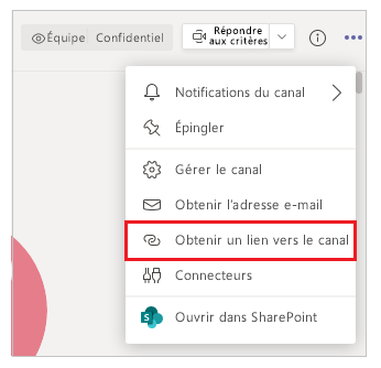 Obtenez un lien vers le canal Obtenez un lien vers le canal.