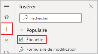 Insérer une étiquette