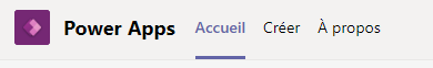 Onglets d’application Power Apps onglets de l’application Power Apps.