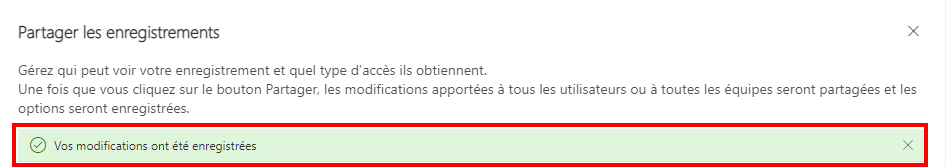 Partage réussi Partage réussi