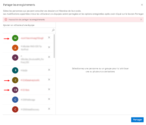 Impossible de partager une ligne avec l’utilisateur. Impossible de partager la ligne avec l’utilisateur.