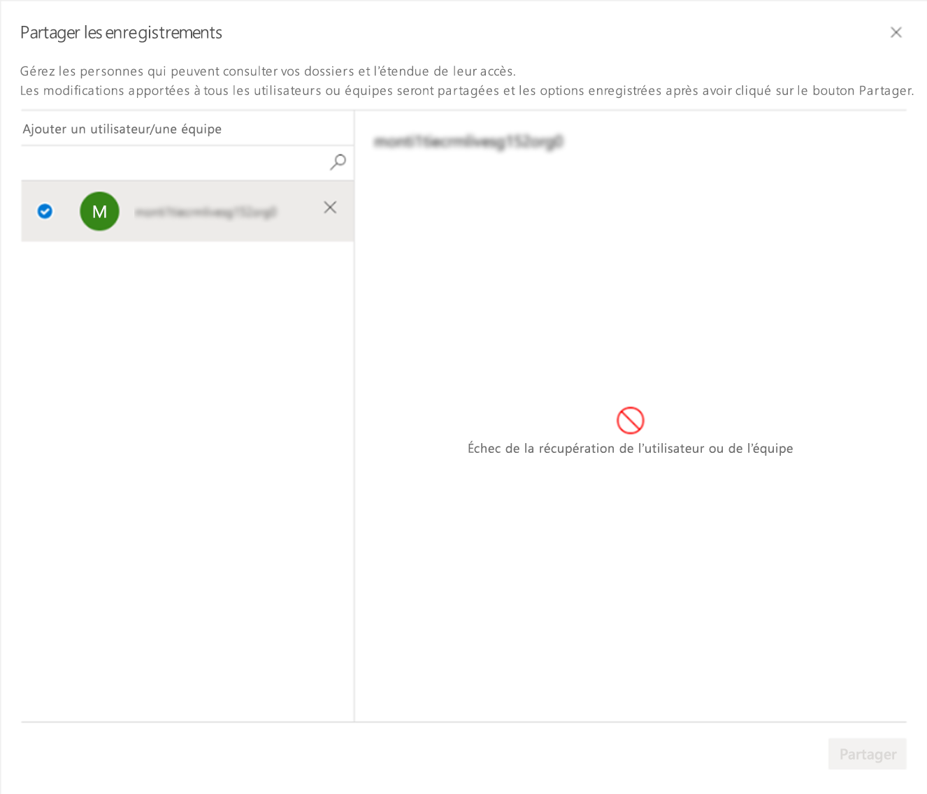 Partage impossible. Partage impossible.