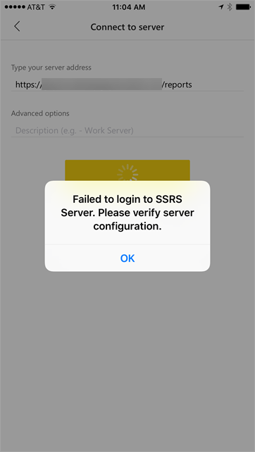 Erreur « Échec de la connexion au serveur SSRS »
