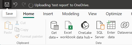 Capture d’écran du chargement en arrière-plan pour Power BI et ODSP.
