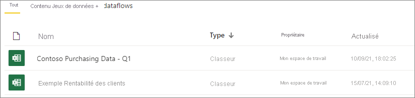 Screenshot showing Excel workbooks in a workspace.