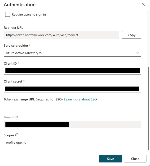 Configuration de l’authentification