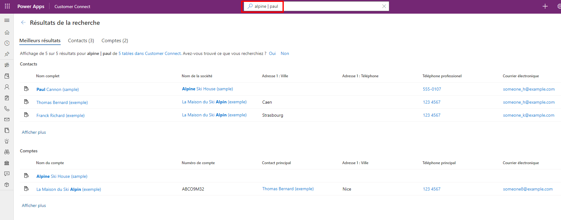Exemple avec l’opérateur OR Exemple avec le OR opérateur.