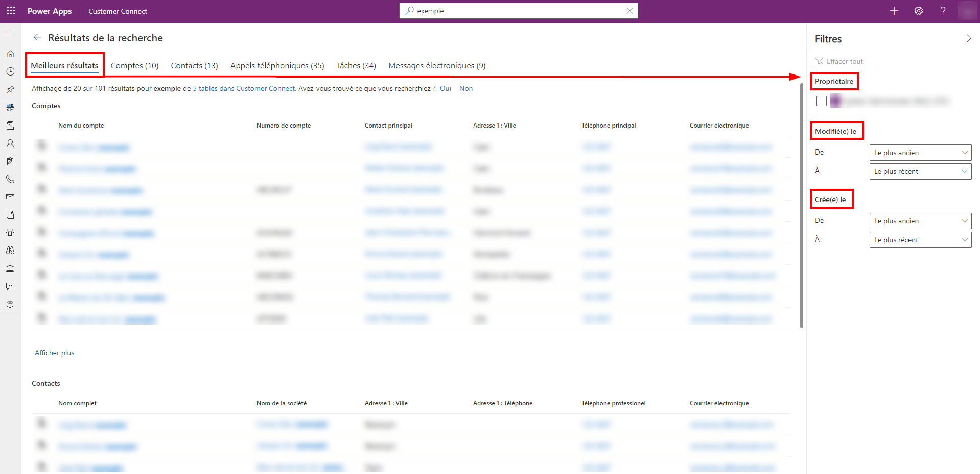 Facettes globales Facettes globales