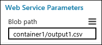 Paramètre de service Web