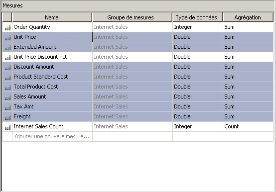 Onglet Structure de cube du Concepteur de cube