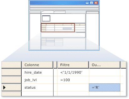 Précédence de la clause&nbsp;OR dans le volet Critères