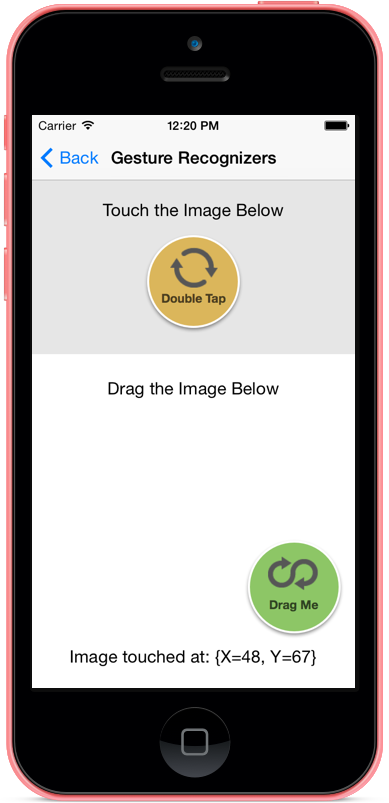 Cette capture d’écran montre une interaction glisser
