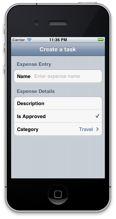 L’exécution de l’application entraîne maintenant une nouvelle ligne dans le tableau de la catégorie, comme indiqué