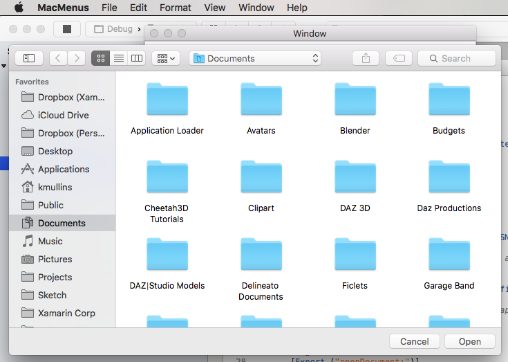 Boîte de dialogue Ouvrir Boîte de dialogue Ouvrir