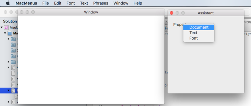 Menu contextuel en cours d’exécution Menu contextuel en cours d’exécution