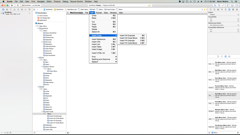 Exemple de menu Exemple de menu