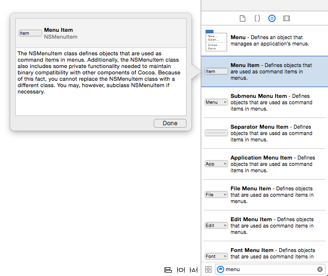 Sélection d’un nouvel élément de menu dans la bibliothèque Sélection d’un nouvel élément de menu dans la bibliothèque
