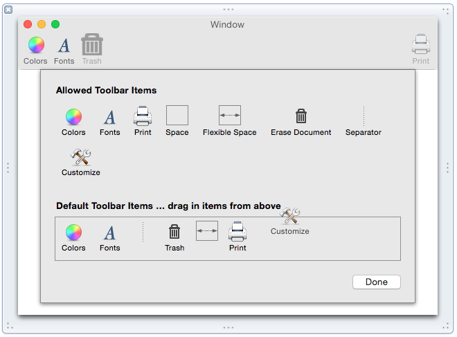 Réorganiser un élément de barre d’outils en faisant glisser Réorganiser un élément de barre d’outils en faisant glisser