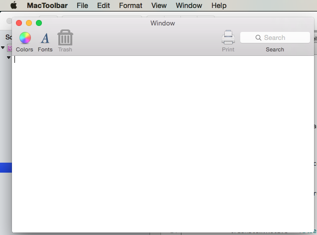 Barre d’outils avec un élément corbeille inactif Barre d’outils avec un élément corbeille inactif