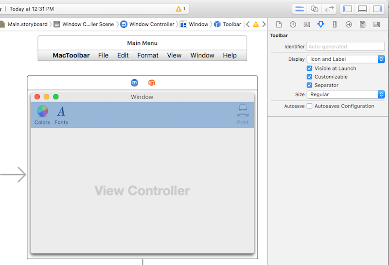 Inspecteur d’attributs pour une barre d’outils Inspecteur d’attributs pour une barre d’outils