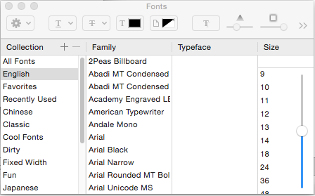 Sélecteur de police Sélecteur de police
