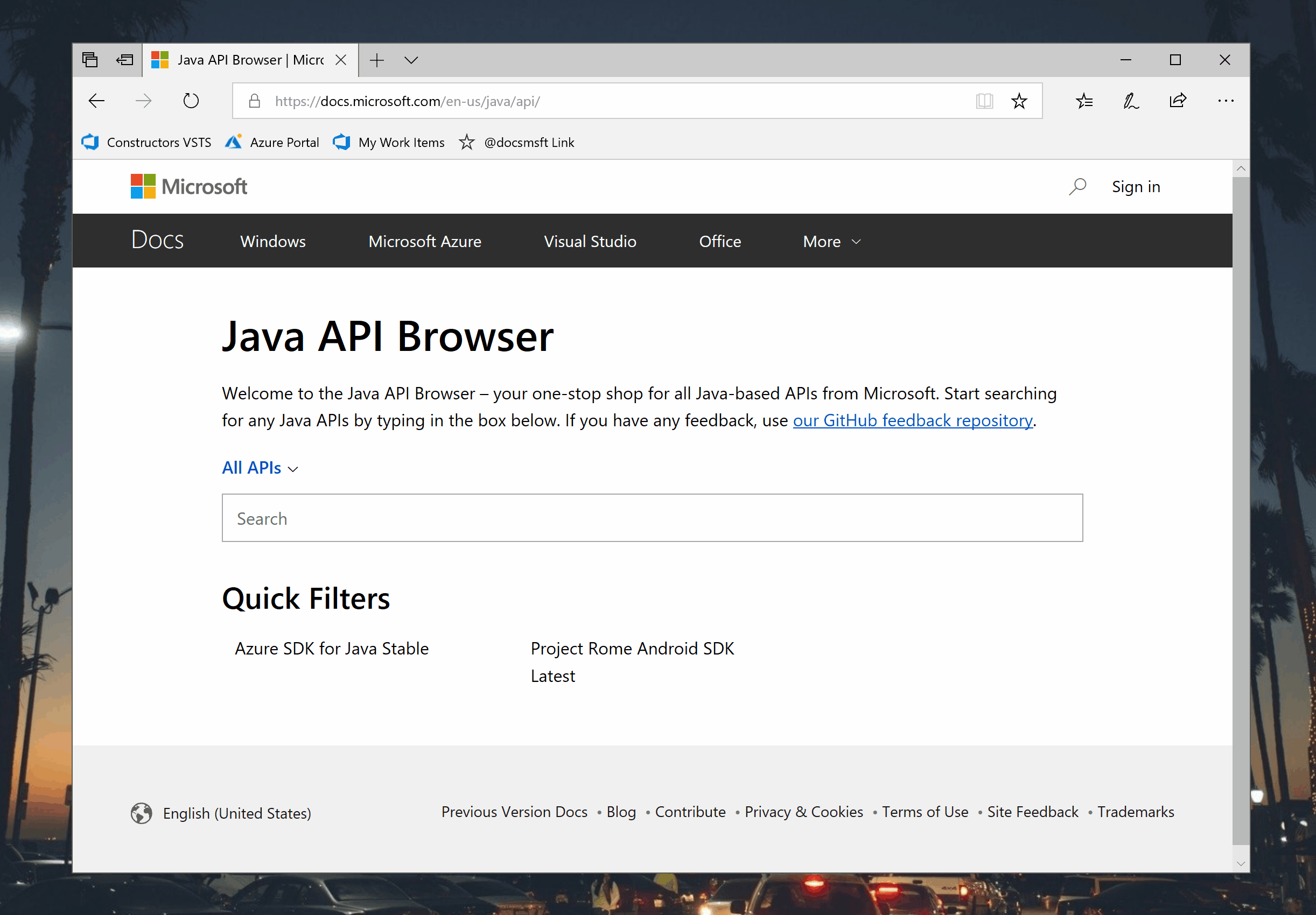Java API Browser Usage