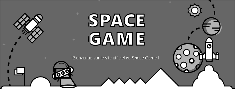 Screenshot of the Space Game website with updated text. The text contains a spelling error.