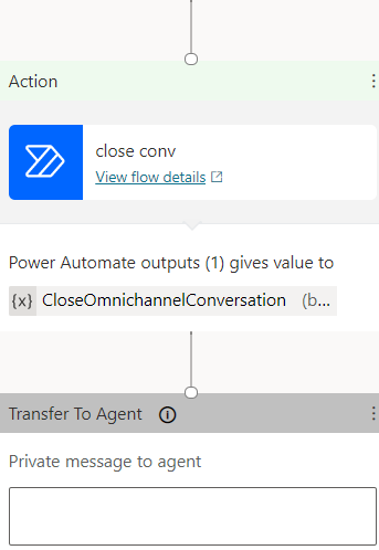 Capture d’écran montrant comment configurer une rubrique de conversation de bout en bout.