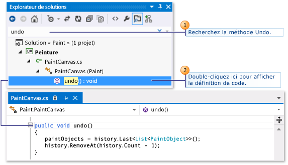 Mappage de code - Rechercher du code
