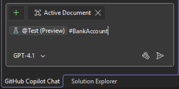 Capture d’écran de la commande pour générer des tests.
