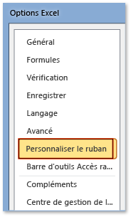 The Customize Ribbon button The Customize Ribbon button