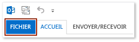 The File tab in Outlook 2013 The File tab in Outlook 2013