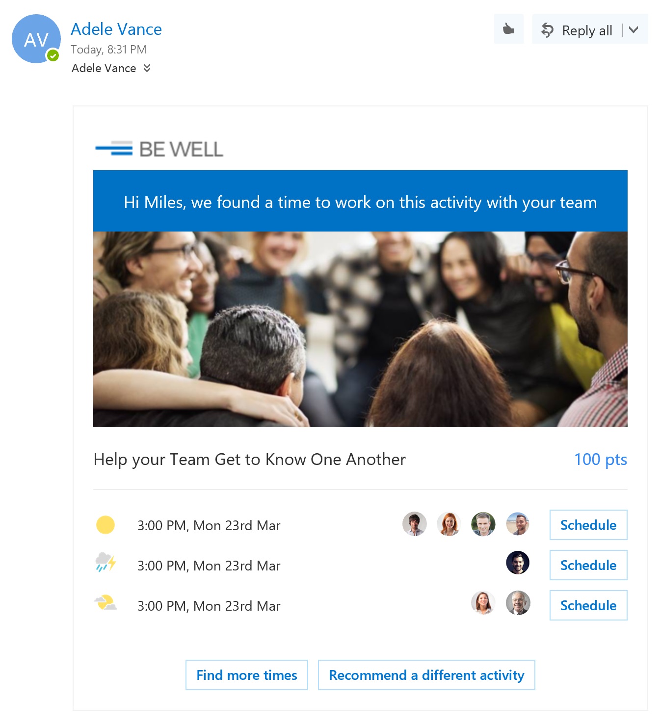 Message d'action GitHub