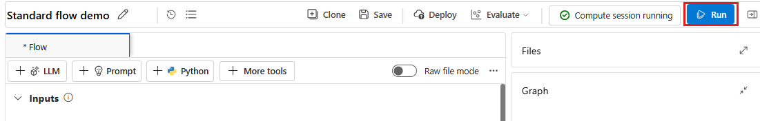 Capture d’écran de l’emplacement de sélection de l’exécution sur la page de flux d’invite de modification.