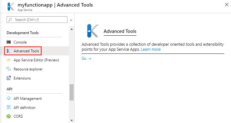 Les fonctionnalités de la plateforme Functions choisissent Kudu