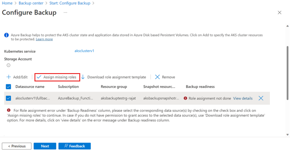 Screenshot that shows how to start assigning roles.