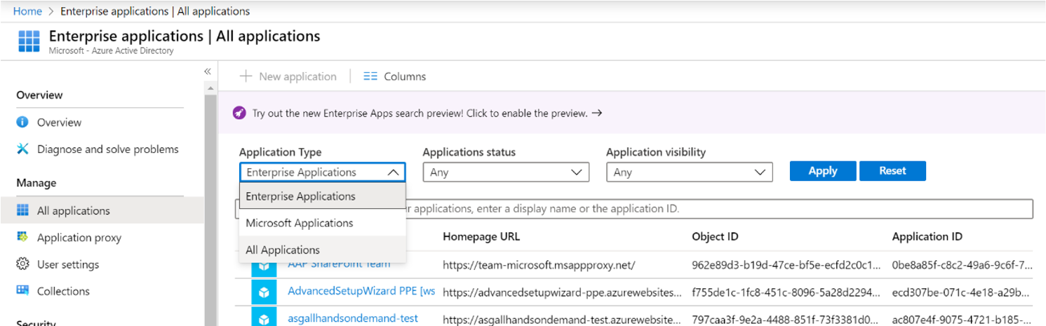 Screenshot showing the process to get the Application ID of the vault MSI.