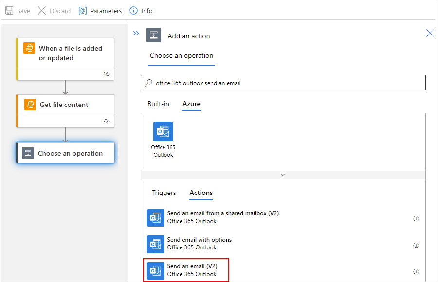 Screenshot shows Standard workflow designer and