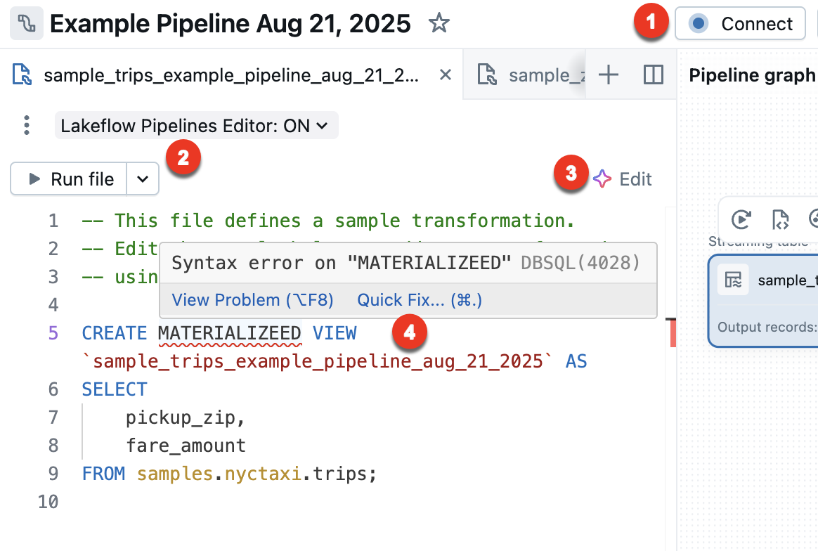 Modifier le code du pipeline