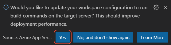 Invite concernant la mise à jour de la configuration sur le serveur Linux cible