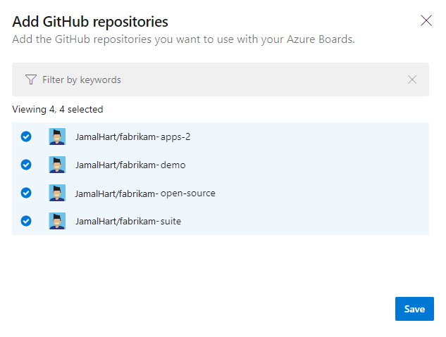 Screenshot affichant GitHub repos.