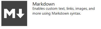 Capture d’écran du widget Markdown.