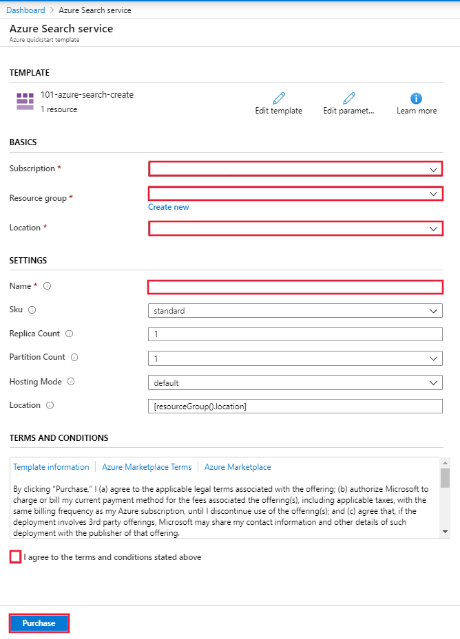 Portail Azure - Affichage du modèle