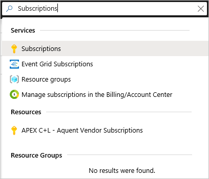 Capture d’écran des résultats de la recherche pour « Microsoft Entra ID » dans le portail Azure. Le résultat de la recherche pour « Services » est mis en évidence.