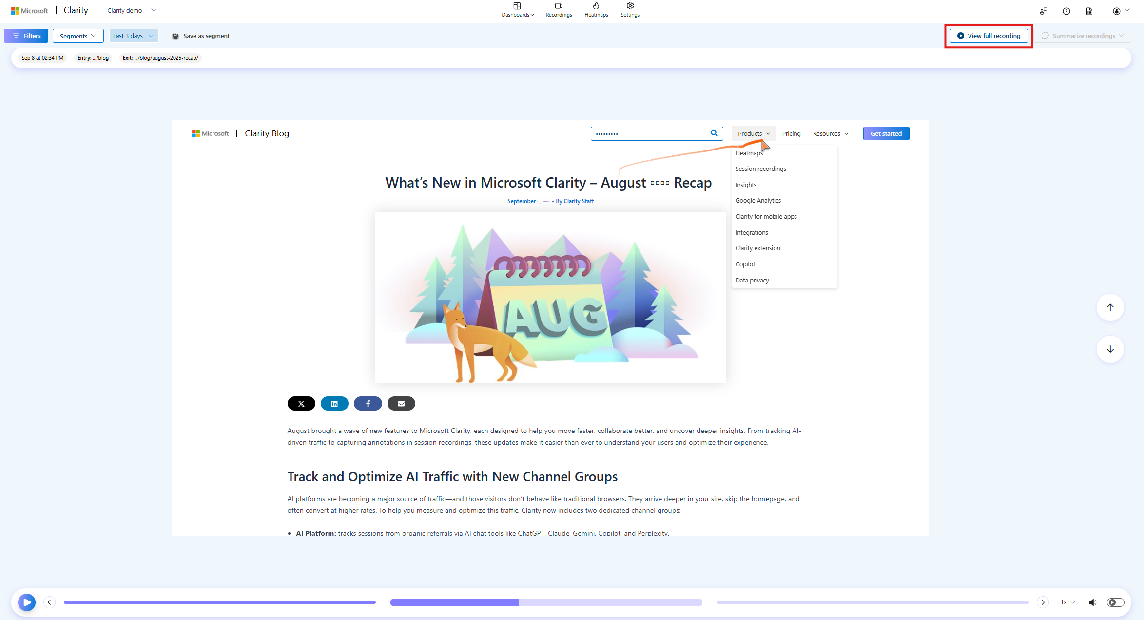 Highlights back view.