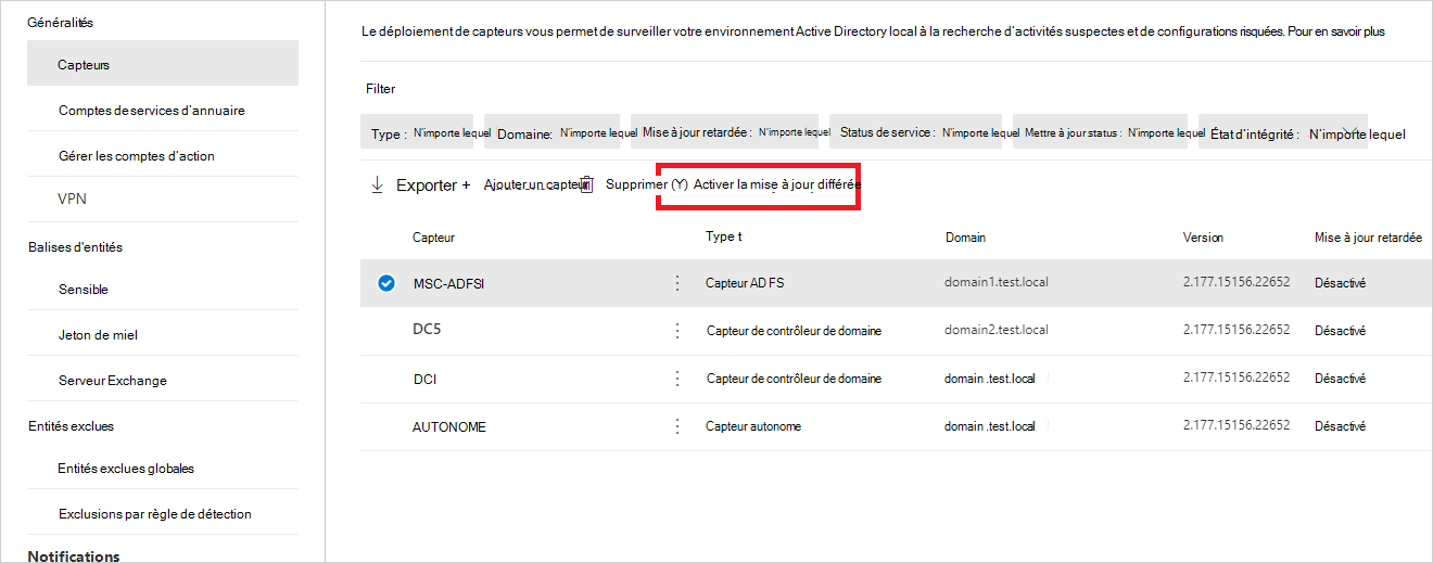 Activer la mise à jour différée.