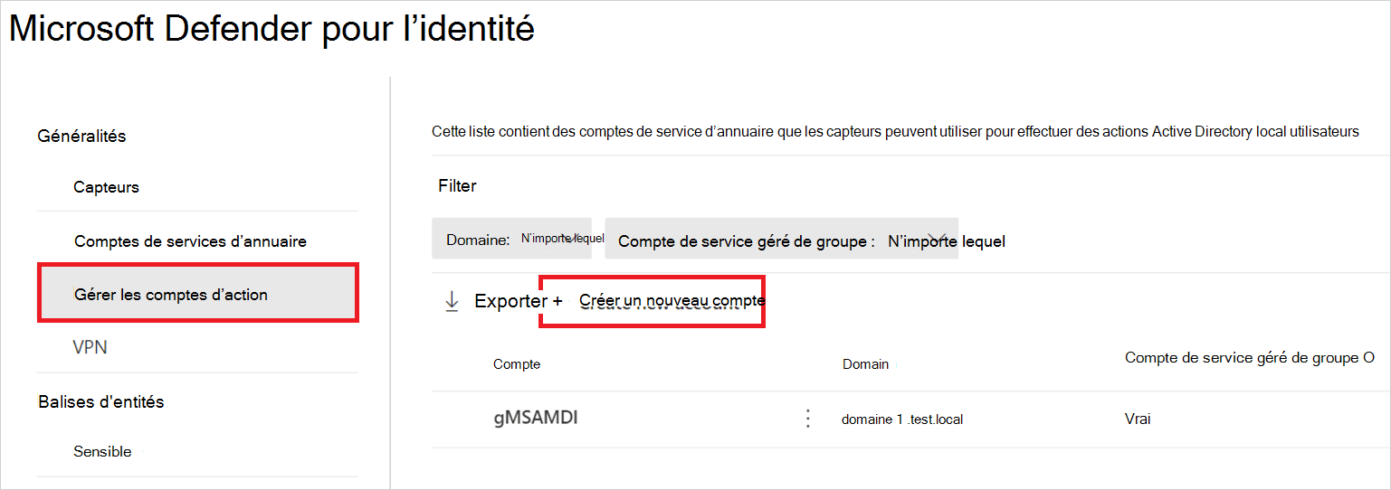 Capture d’écran du bouton Créer un compte.