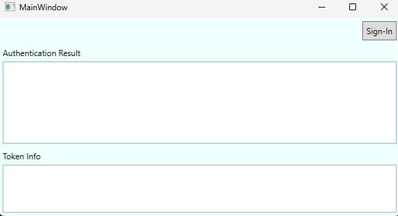 Capture d’écran de l’écran de connexion pour une application de bureau WPF.