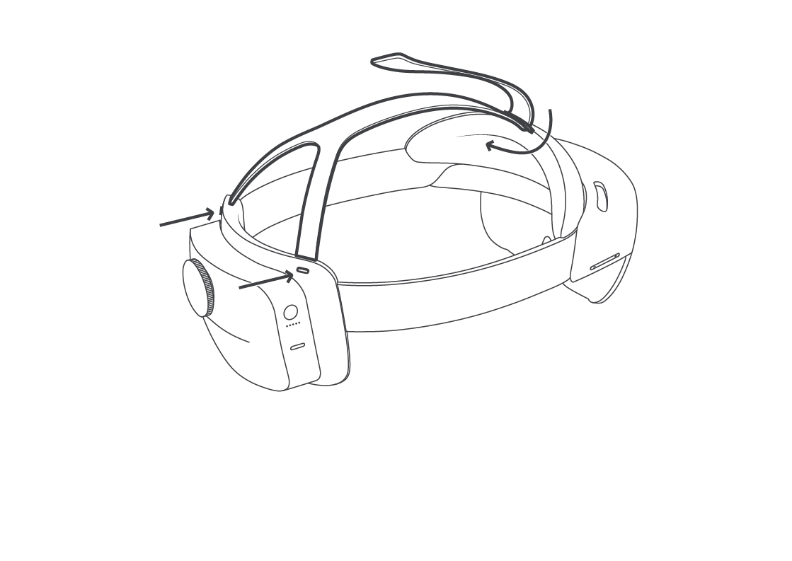 Attachez ou retirez la sangle de tête HoloLens 2.